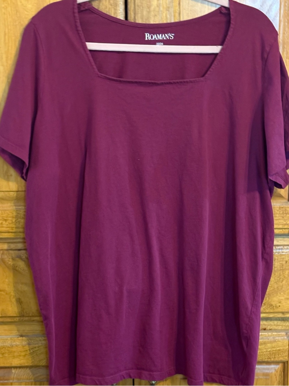 Roaman’s Square Neck Short Sleeve T-Shirt 22/24